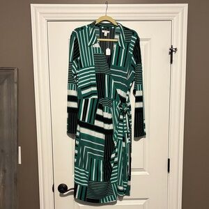 Stylish Green and Black Nine West Dress